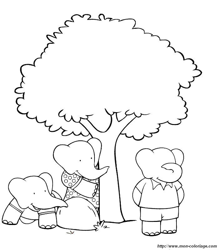 Dibujo para colorear: Babar (Dibujos animados) #28069 - Dibujos para Colorear e Imprimir Gratis