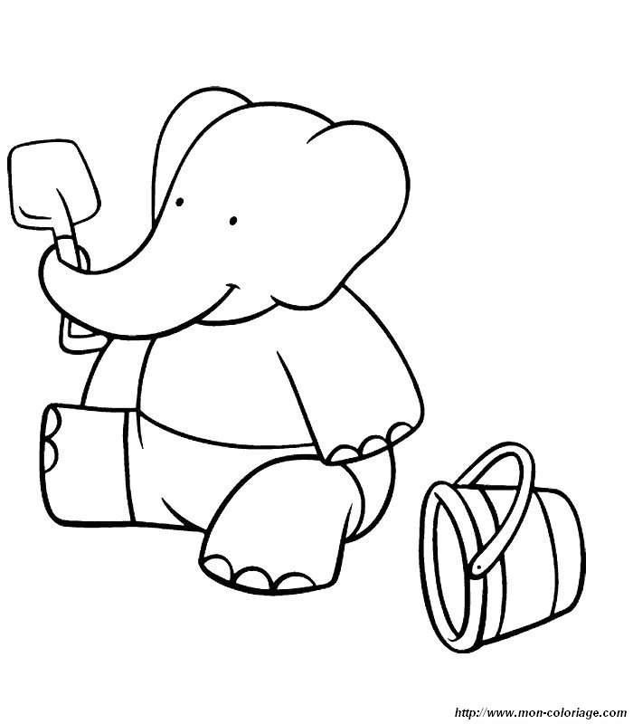 Dibujo para colorear: Babar (Dibujos animados) #28112 - Dibujos para Colorear e Imprimir Gratis