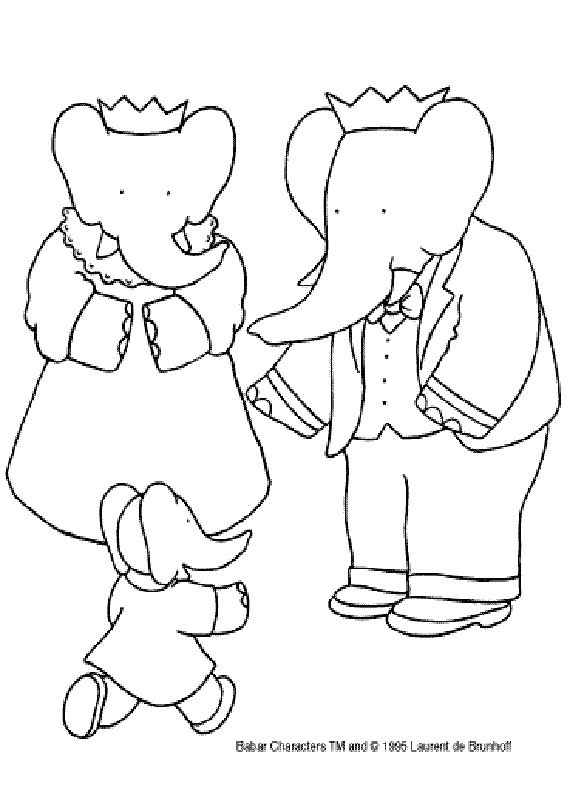 Dibujo para colorear: Babar (Dibujos animados) #28116 - Dibujos para Colorear e Imprimir Gratis