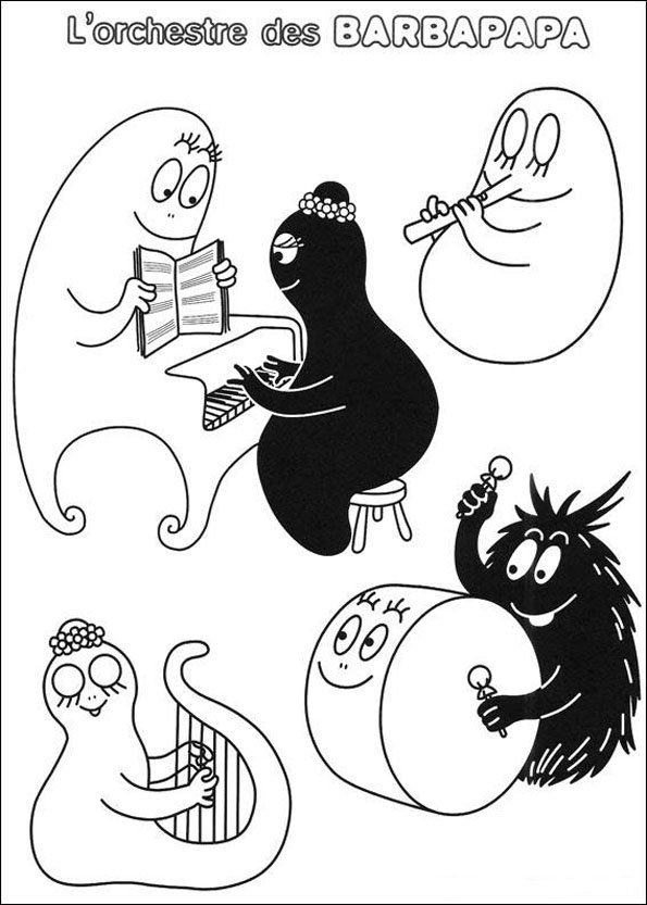 Dibujo para colorear: Barbapapa (Dibujos animados) #36462 - Dibujos para Colorear e Imprimir Gratis