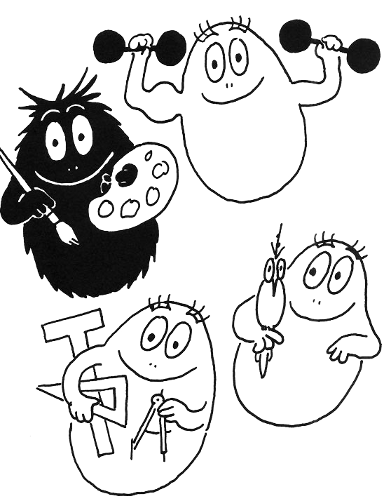 Dibujo para colorear: Barbapapa (Dibujos animados) #36510 - Dibujos para Colorear e Imprimir Gratis