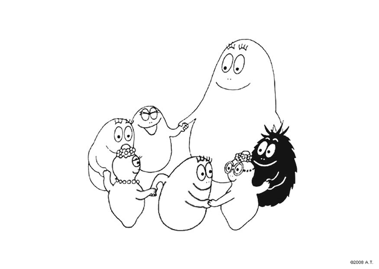 Dibujo para colorear: Barbapapa (Dibujos animados) #36601 - Dibujos para Colorear e Imprimir Gratis