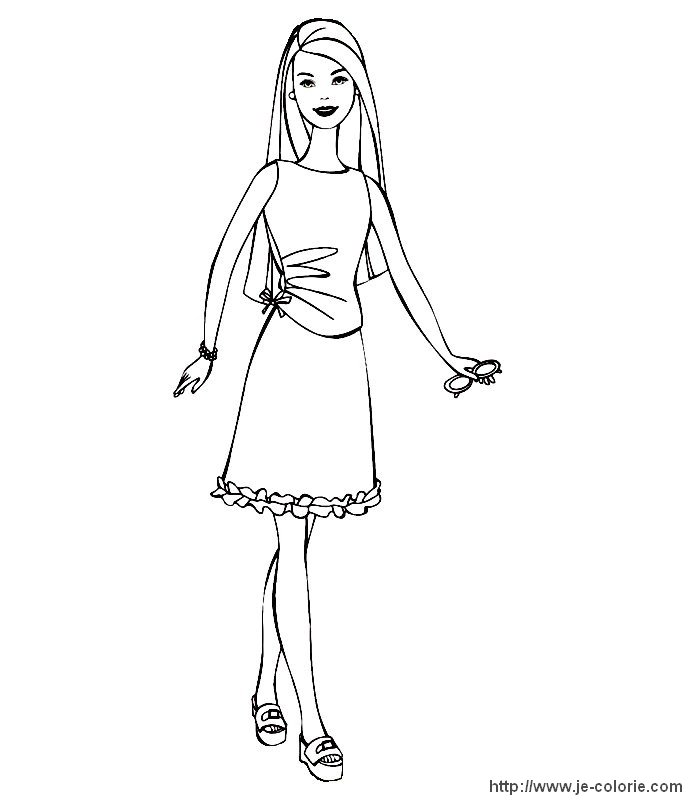 Dibujo para colorear: Barbie (Dibujos animados) #27562 - Dibujos para Colorear e Imprimir Gratis