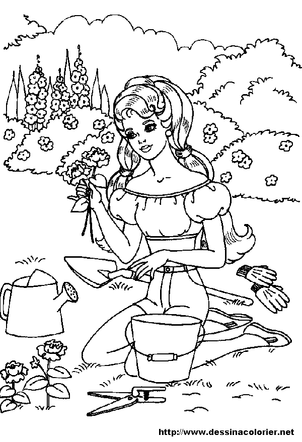 Dibujo para colorear: Barbie (Dibujos animados) #27566 - Dibujos para Colorear e Imprimir Gratis