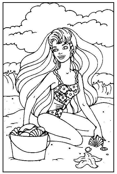 Dibujo para colorear: Barbie (Dibujos animados) #27590 - Dibujos para Colorear e Imprimir Gratis