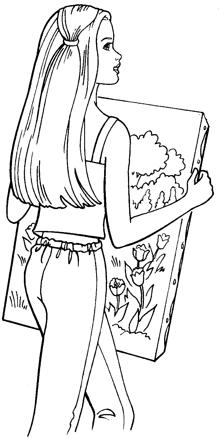 Dibujo para colorear: Barbie (Dibujos animados) #27595 - Dibujos para Colorear e Imprimir Gratis