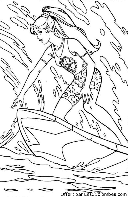 Dibujo para colorear: Barbie (Dibujos animados) #27645 - Dibujos para Colorear e Imprimir Gratis