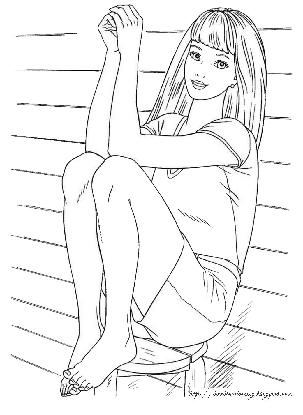 Dibujo para colorear: Barbie (Dibujos animados) #27665 - Dibujos para Colorear e Imprimir Gratis