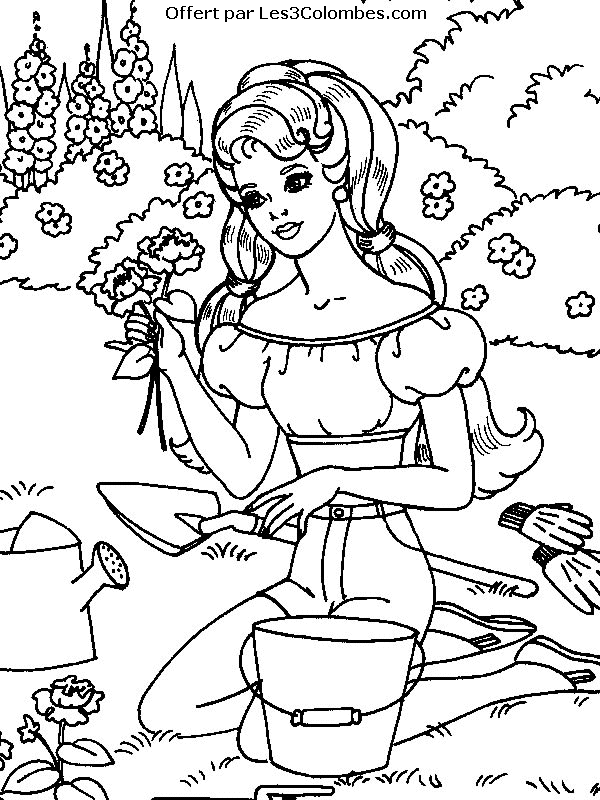 Dibujo para colorear: Barbie (Dibujos animados) #27674 - Dibujos para Colorear e Imprimir Gratis