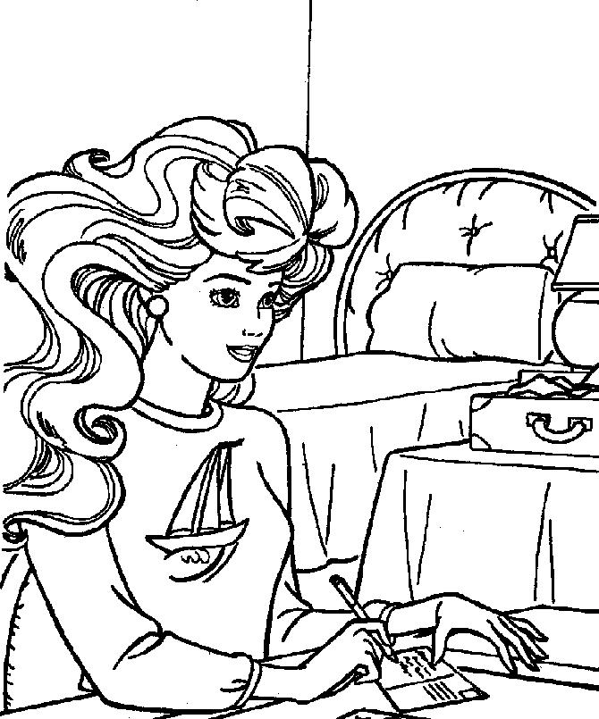 Dibujo para colorear: Barbie (Dibujos animados) #27717 - Dibujos para Colorear e Imprimir Gratis