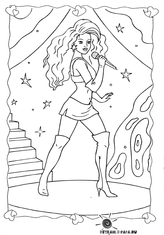 Dibujo para colorear: Barbie (Dibujos animados) #27726 - Dibujos para Colorear e Imprimir Gratis