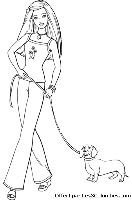 Dibujo para colorear: Barbie (Dibujos animados) #27743 - Dibujos para Colorear e Imprimir Gratis