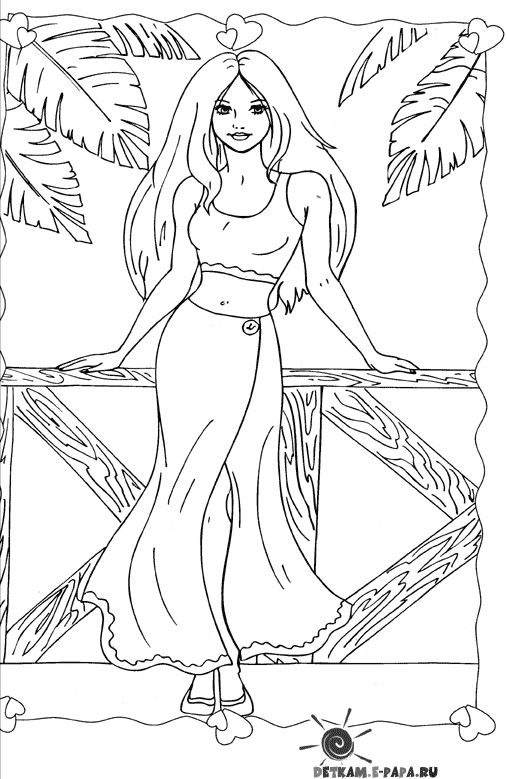 Dibujo para colorear: Barbie (Dibujos animados) #27794 - Dibujos para Colorear e Imprimir Gratis