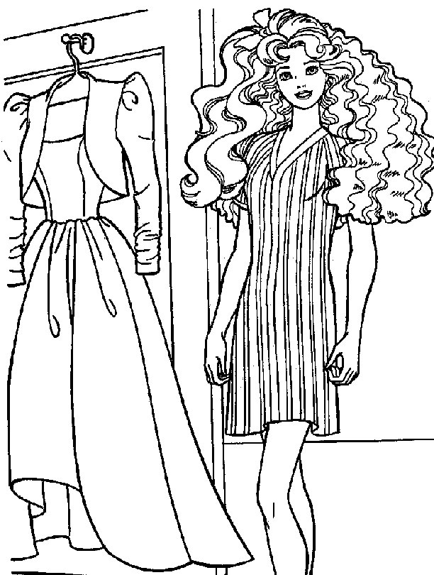 Dibujo para colorear: Barbie (Dibujos animados) #27846 - Dibujos para Colorear e Imprimir Gratis