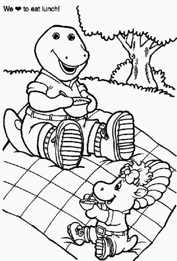 Dibujo para colorear: Barney and friends (Dibujos animados) #40932 - Dibujos para Colorear e Imprimir Gratis