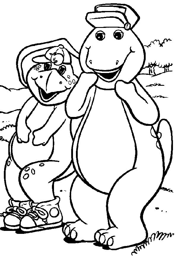 Dibujo para colorear: Barney and friends (Dibujos animados) #40949 - Dibujos para Colorear e Imprimir Gratis