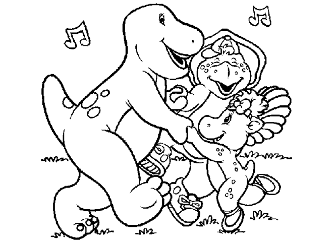 Dibujo para colorear: Barney and friends (Dibujos animados) #40979 - Dibujos para Colorear e Imprimir Gratis