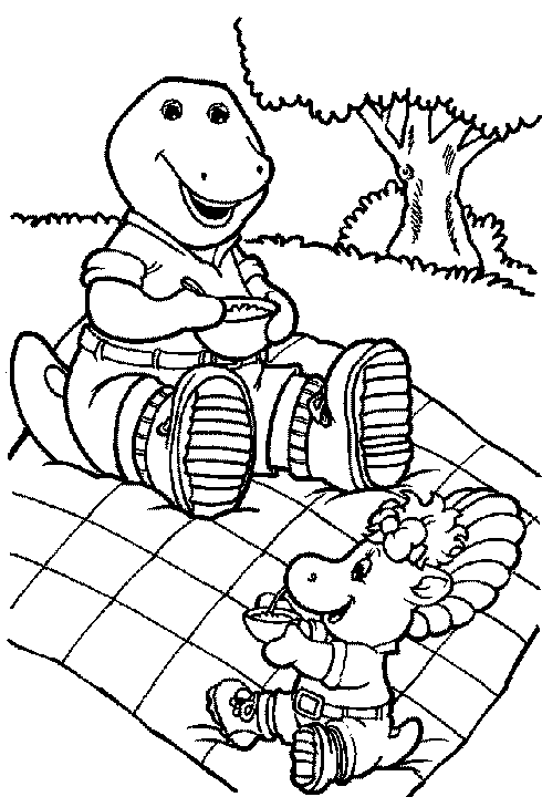 Dibujo para colorear: Barney and friends (Dibujos animados) #40983 - Dibujos para Colorear e Imprimir Gratis