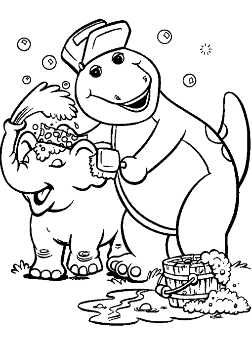 Dibujo para colorear: Barney and friends (Dibujos animados) #41019 - Dibujos para Colorear e Imprimir Gratis
