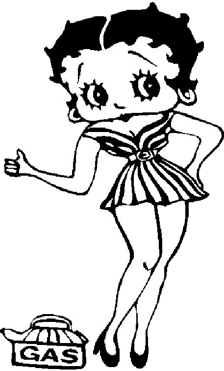 Dibujo para colorear: Betty Boop (Dibujos animados) #25934 - Dibujos para Colorear e Imprimir Gratis