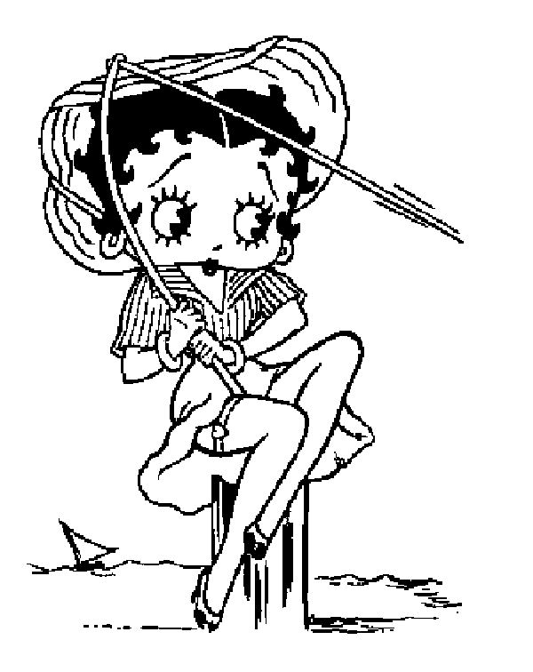 Dibujo para colorear: Betty Boop (Dibujos animados) #25939 - Dibujos para Colorear e Imprimir Gratis