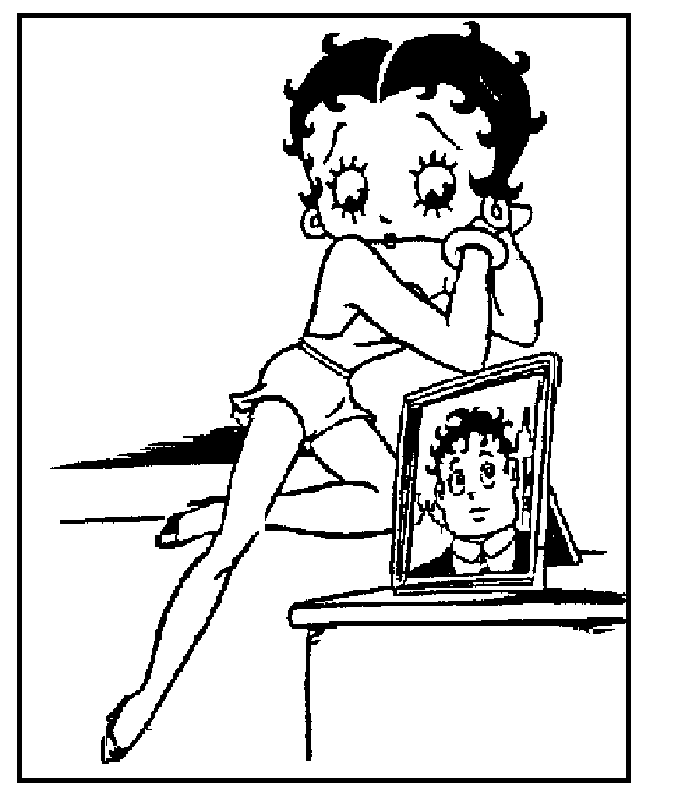 Dibujo para colorear: Betty Boop (Dibujos animados) #25953 - Dibujos para Colorear e Imprimir Gratis