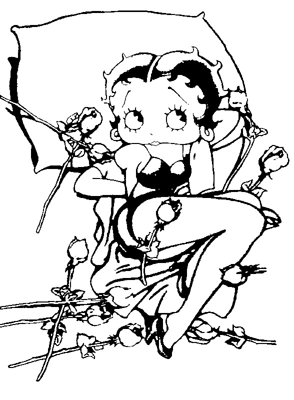 Dibujo para colorear: Betty Boop (Dibujos animados) #25971 - Dibujos para Colorear e Imprimir Gratis
