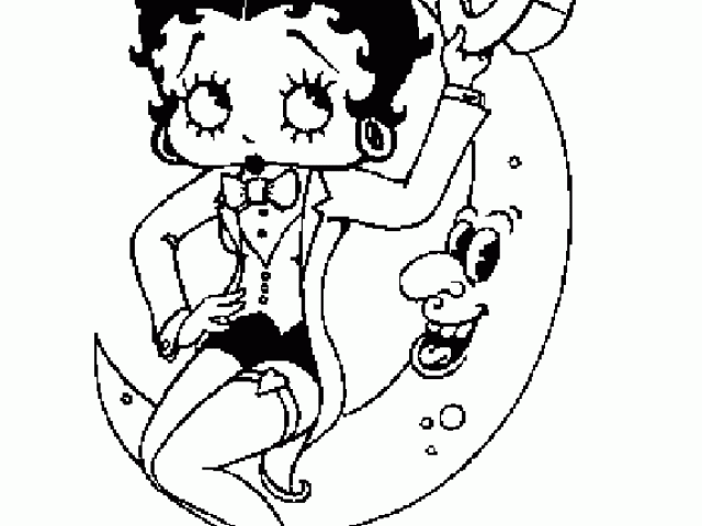 Dibujo para colorear: Betty Boop (Dibujos animados) #25987 - Dibujos para Colorear e Imprimir Gratis