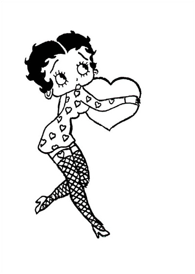 Dibujo para colorear: Betty Boop (Dibujos animados) #25995 - Dibujos para Colorear e Imprimir Gratis