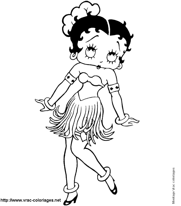 Dibujo para colorear: Betty Boop (Dibujos animados) #26006 - Dibujos para Colorear e Imprimir Gratis