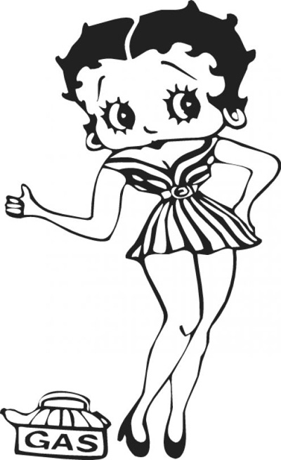 Dibujo para colorear: Betty Boop (Dibujos animados) #26010 - Dibujos para Colorear e Imprimir Gratis