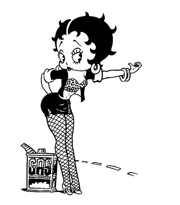 Dibujo para colorear: Betty Boop (Dibujos animados) #26012 - Dibujos para Colorear e Imprimir Gratis