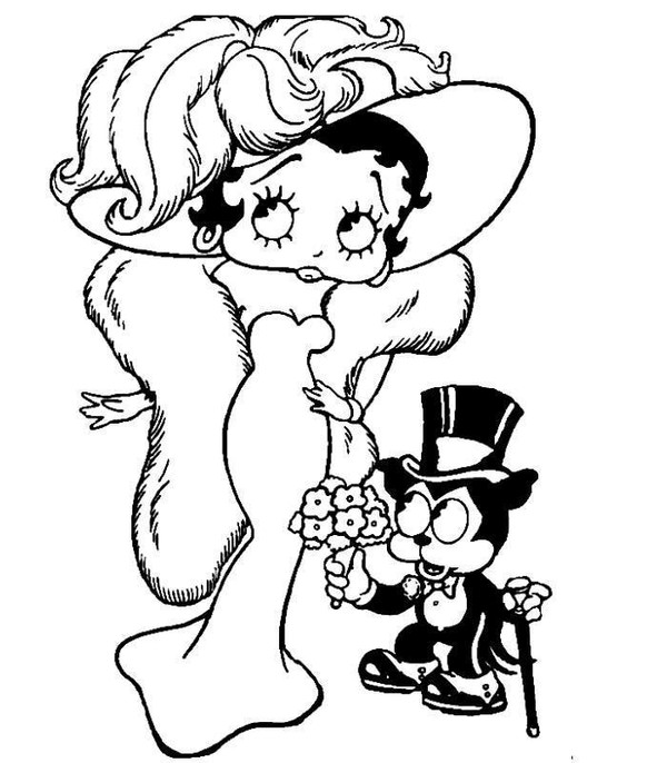Dibujo para colorear: Betty Boop (Dibujos animados) #26026 - Dibujos para Colorear e Imprimir Gratis