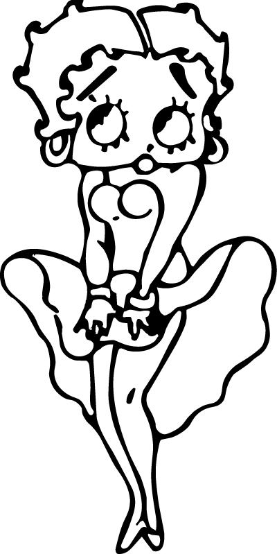 Dibujo para colorear: Betty Boop (Dibujos animados) #26075 - Dibujos para Colorear e Imprimir Gratis