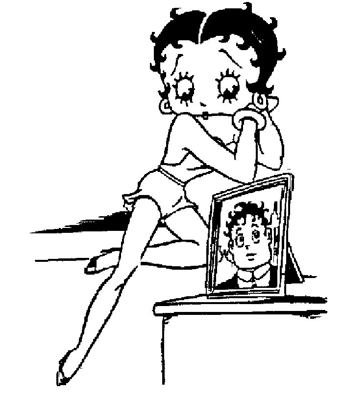 Dibujo para colorear: Betty Boop (Dibujos animados) #26082 - Dibujos para Colorear e Imprimir Gratis