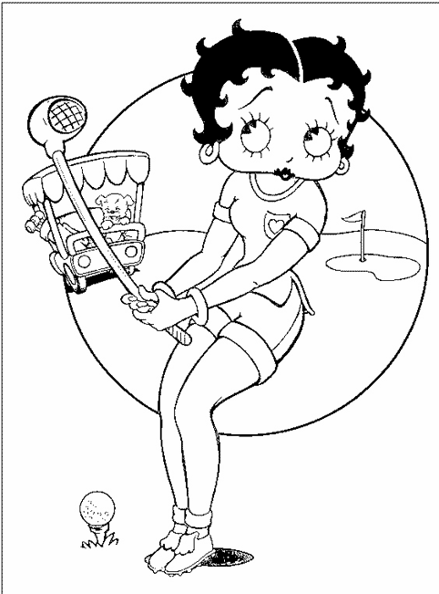 Dibujo para colorear: Betty Boop (Dibujos animados) #26107 - Dibujos para Colorear e Imprimir Gratis