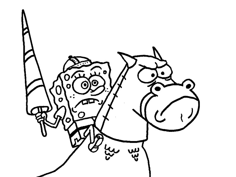 Dibujo para colorear: Bob Esponja (Dibujos animados) #33423 - Dibujos para Colorear e Imprimir Gratis