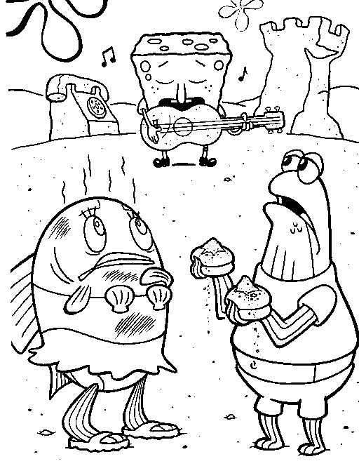 Dibujo para colorear: Bob Esponja (Dibujos animados) #33471 - Dibujos para Colorear e Imprimir Gratis