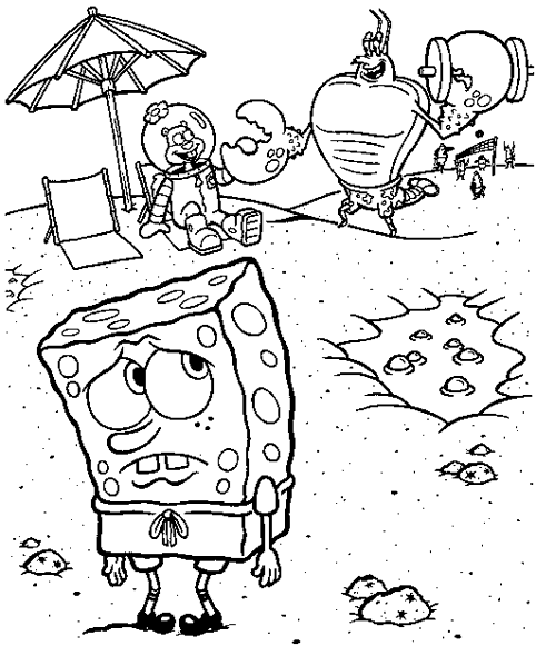 Dibujo para colorear: Bob Esponja (Dibujos animados) #33495 - Dibujos para Colorear e Imprimir Gratis