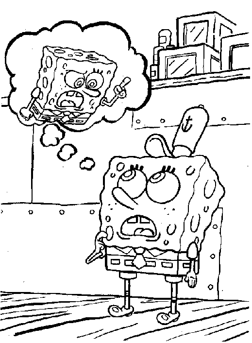 Dibujo para colorear: Bob Esponja (Dibujos animados) #33516 - Dibujos para Colorear e Imprimir Gratis