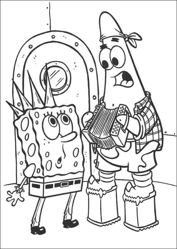 Dibujo para colorear: Bob Esponja (Dibujos animados) #33582 - Dibujos para Colorear e Imprimir Gratis