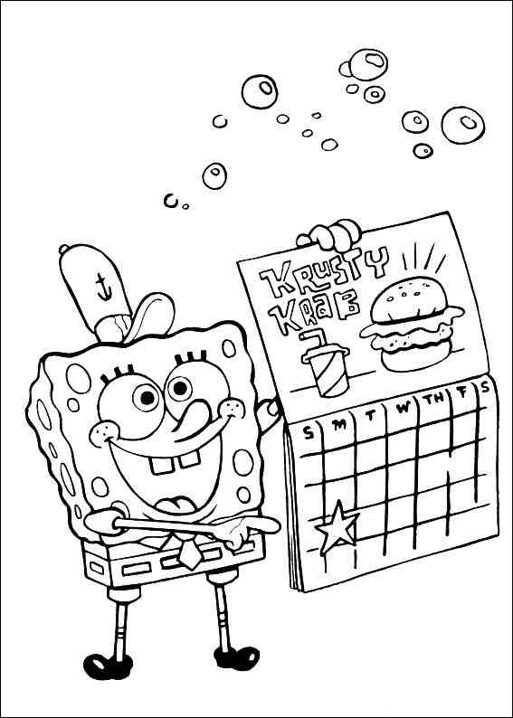 Dibujo para colorear: Bob Esponja (Dibujos animados) #33591 - Dibujos para Colorear e Imprimir Gratis