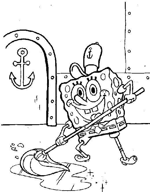 Dibujo para colorear: Bob Esponja (Dibujos animados) #33609 - Dibujos para Colorear e Imprimir Gratis