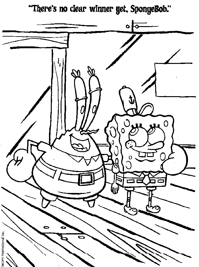 Dibujo para colorear: Bob Esponja (Dibujos animados) #33610 - Dibujos para Colorear e Imprimir Gratis