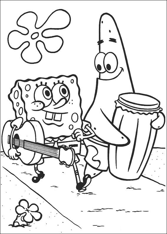 Dibujo para colorear: Bob Esponja (Dibujos animados) #33611 - Dibujos para Colorear e Imprimir Gratis