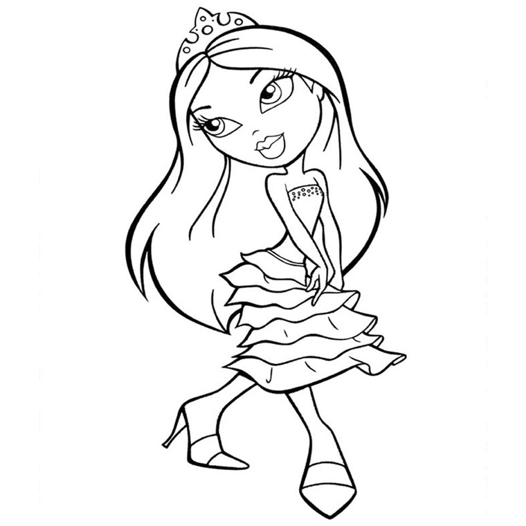 Dibujo para colorear: Bratz (Dibujos animados) #32366 - Dibujos para Colorear e Imprimir Gratis