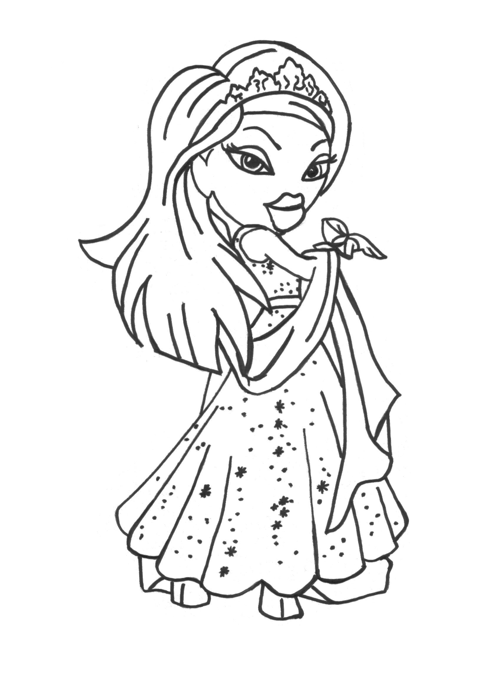 Dibujo para colorear: Bratz (Dibujos animados) #32370 - Dibujos para Colorear e Imprimir Gratis