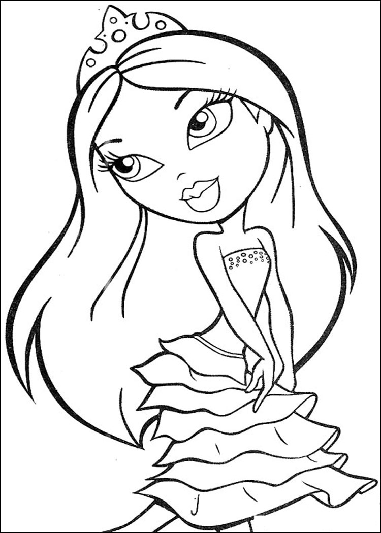 Dibujo para colorear: Bratz (Dibujos animados) #32378 - Dibujos para Colorear e Imprimir Gratis