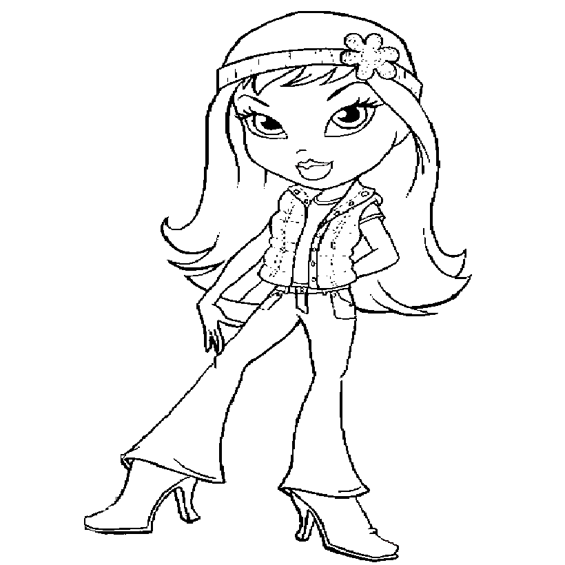 Dibujo para colorear: Bratz (Dibujos animados) #32379 - Dibujos para Colorear e Imprimir Gratis