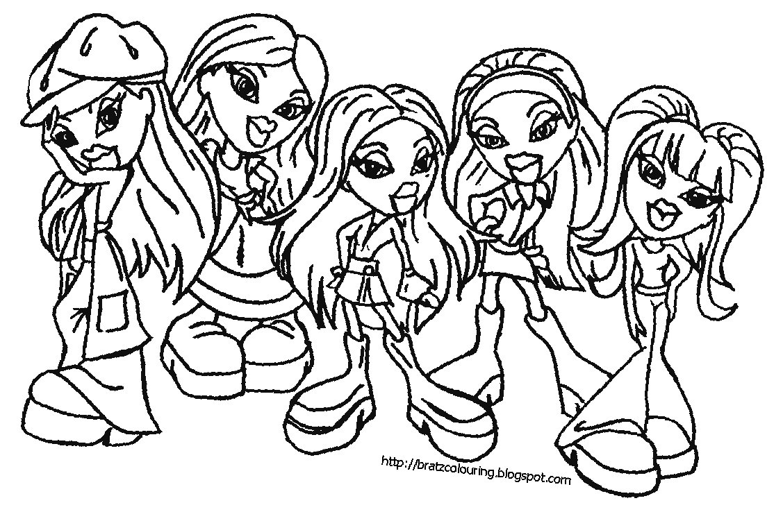 Dibujo para colorear: Bratz (Dibujos animados) #32389 - Dibujos para Colorear e Imprimir Gratis